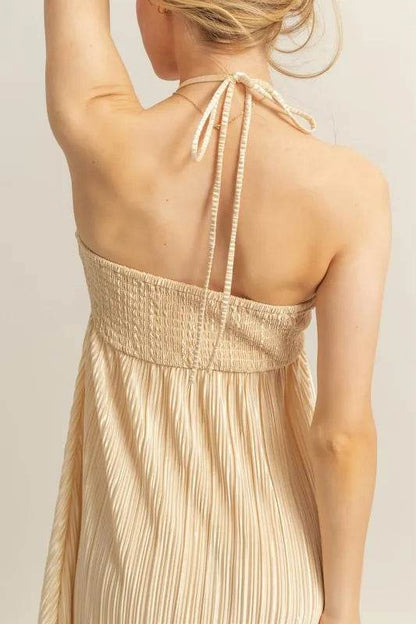 HYFVE Knotted Detail Halter Neck Flowy Maxi Dress - Shop Style & More | Fresh Looks, Everyday Deals & Free Shipping