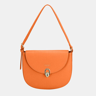 David Jones Metal Buckle Shoulder Bag Orange One Size Bags