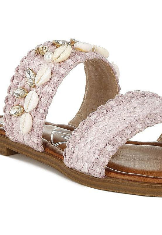 Shellfish Raffia Slip On Sandals - Shop Style & More | Fresh Looks, Everyday Deals & Free Shipping