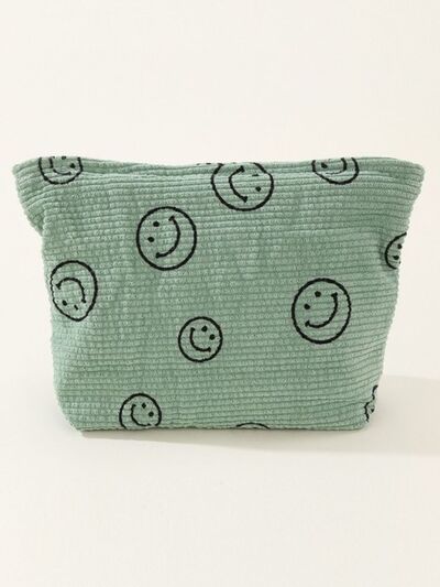 Zenana Corduroy Smile Clutch Bag Gum Leaf One Size Bags