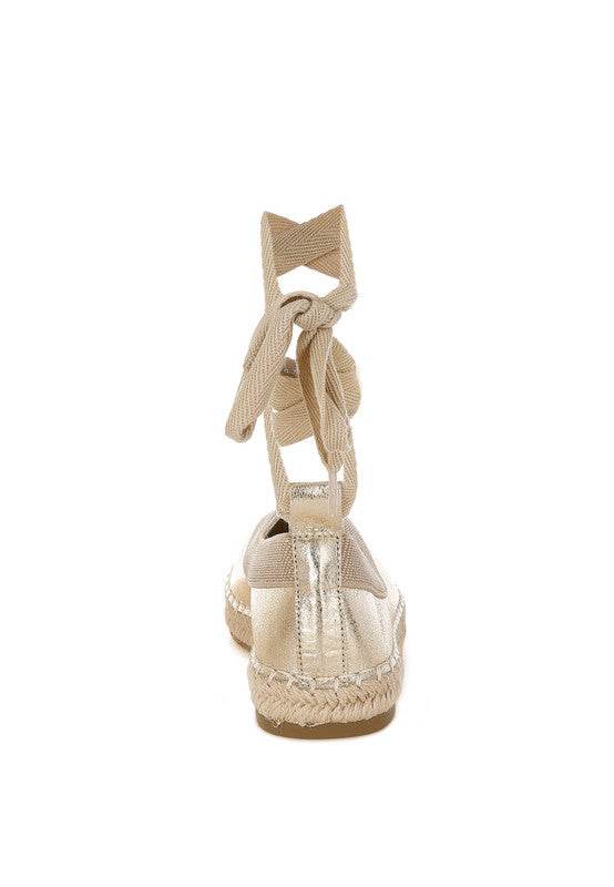 Zayal Metallic Detachable Lace Espadrilles - Shop Style & More | Fresh Looks, Everyday Deals & Free Shipping