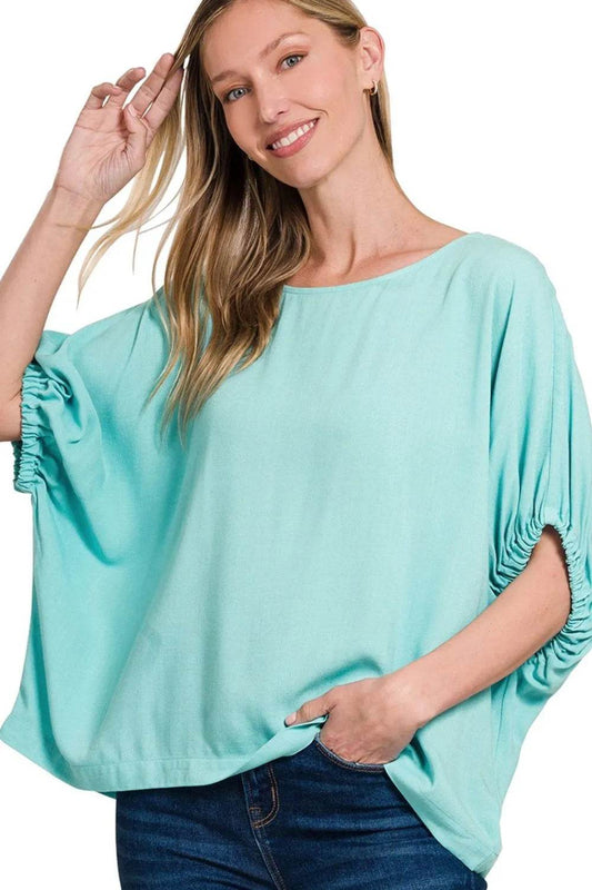 Zenana Woven Oversized Boxy Top - Shop Style & More | Fresh Looks, Everyday Deals & Free Shipping