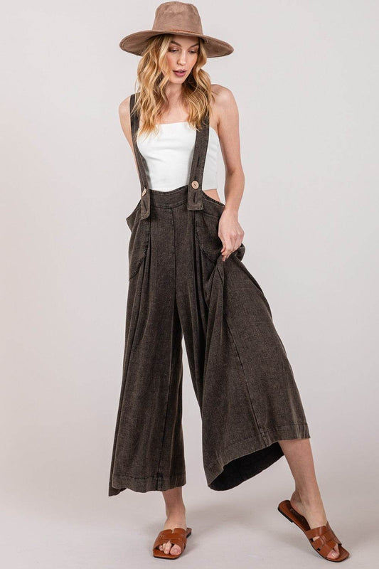 SAGE + FIG Full Size Wide Strap Wide Leg Overalls - Shop Style & More | Fresh Looks, Everyday Deals & Free Shipping