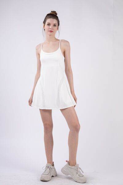 VERY J Mesh Detail Tennis Mini Active Dress with Shorts Inside - Shop Style & More | Fresh Looks, Everyday Deals & Free Shipping