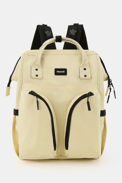 Himawari Waterproof Backpack Bag with Multilayer Pockets Cream One Size Bags