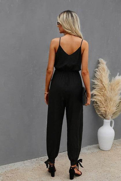 Sleeveless Floral Print Knot Side Cami Jumpsuit - Shop Style & More | Fresh Looks, Everyday Deals & Free Shipping
