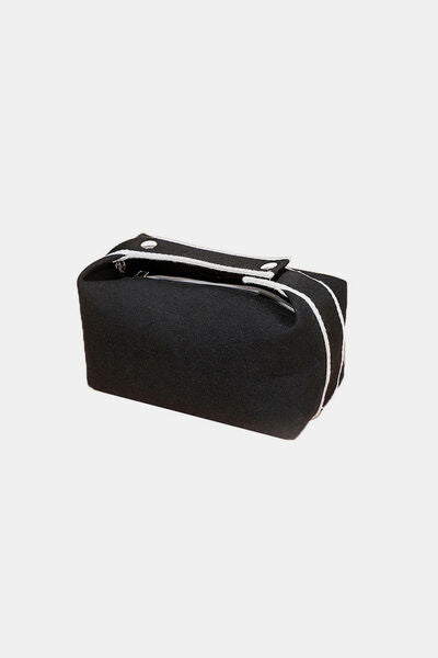 Zenana Waterproof Canvas Travel Cosmetic Bag Black One Size Bags