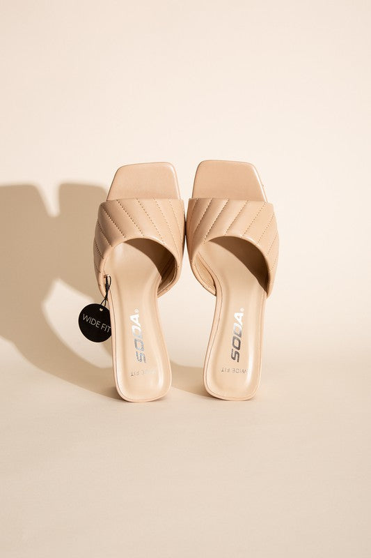 W-NINA Slide Mule Heels Heels