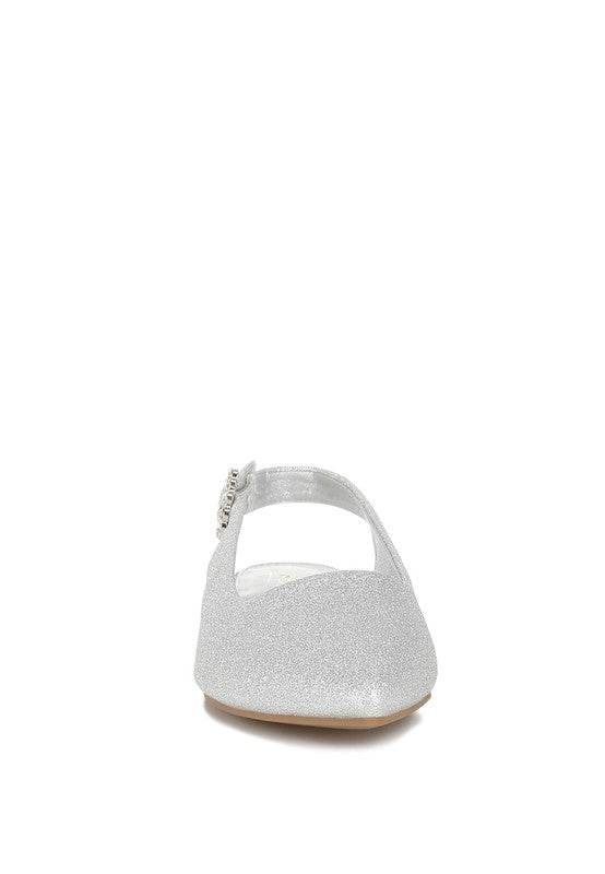 Giora Glitter Slingback Flat Sandals - Shop Style & More | Fresh Looks, Everyday Deals & Free Shipping