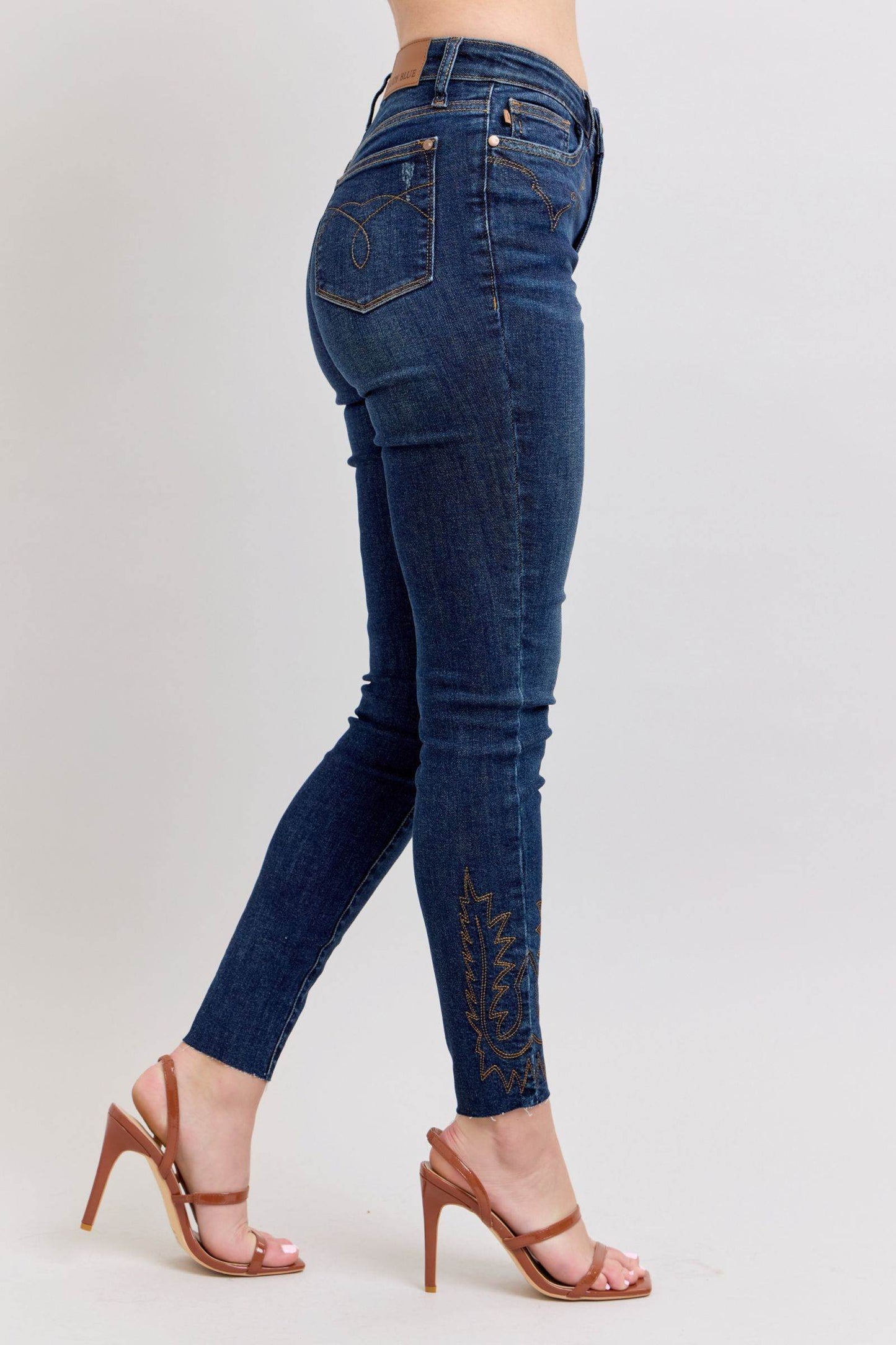 Judy Blue Full Size Embroidered High Rise Skinny Jeans Plus Size - Shop Style & More | Fresh Looks, Everyday Deals & Free Shipping