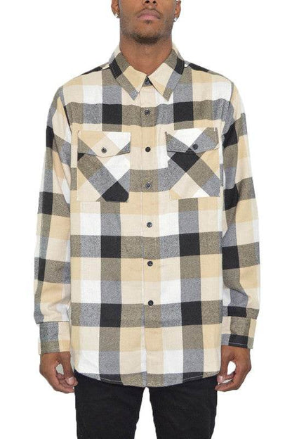 Weiv Long Sleeve Checkered Flannel - Shop Style & More | Fresh Looks, Everyday Deals & Free Shipping