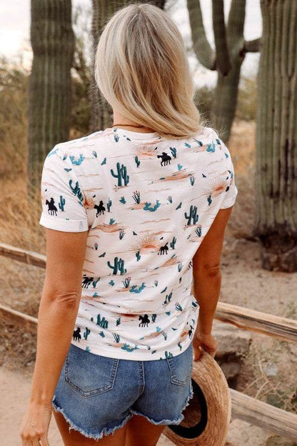 Zariah Western Short Sleeve Top - Shop Style & More | Fresh Looks, Everyday Deals & Free Shipping