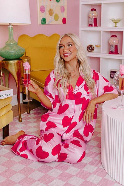 Pink Classic Heart Valentines Pajamas Set - Shop Style & More | Fresh Looks, Everyday Deals & Free Shipping