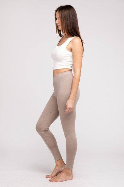Premium Cotton Full-Length Leggings - Shop Style & More | Fresh Looks, Everyday Deals & Free Shipping