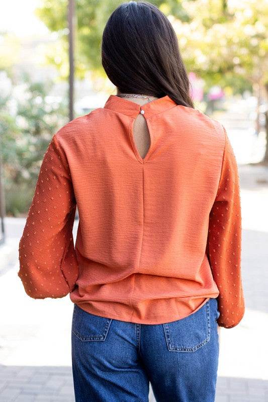June Swiss Dot Balloon Sleeve Loose Blouse - Shop Style & More | Fresh Looks, Everyday Deals & Free Shipping