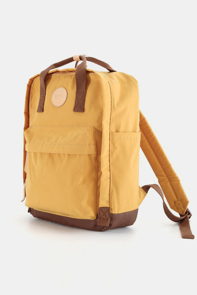 Himawari Waterproof Canvas Backpack Bag with Side Pockets Yellow One Size Bags