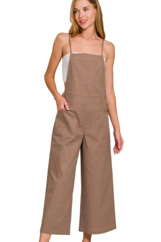 Zenana Woven Spaghetti Strap Overalls - Shop Style & More | Fresh Looks, Everyday Deals & Free Shipping