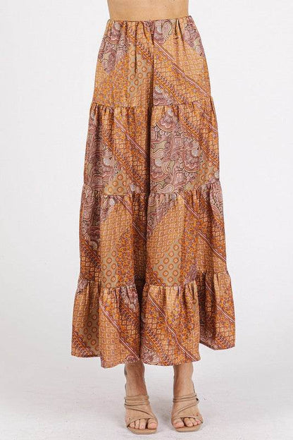 Mittoshop Paisley Patchwork Print Satin Maxi Skirt - Shop Style & More | Fresh Looks, Everyday Deals & Free Shipping