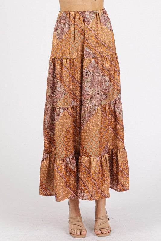 Mittoshop Paisley Patchwork Print Satin Maxi Skirt - Shop Style & More | Fresh Looks, Everyday Deals & Free Shipping