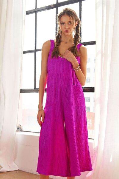 ADORA Textured Wide-Leg Jumpsuit - Shop Style & More | Fresh Looks, Everyday Deals & Free Shipping