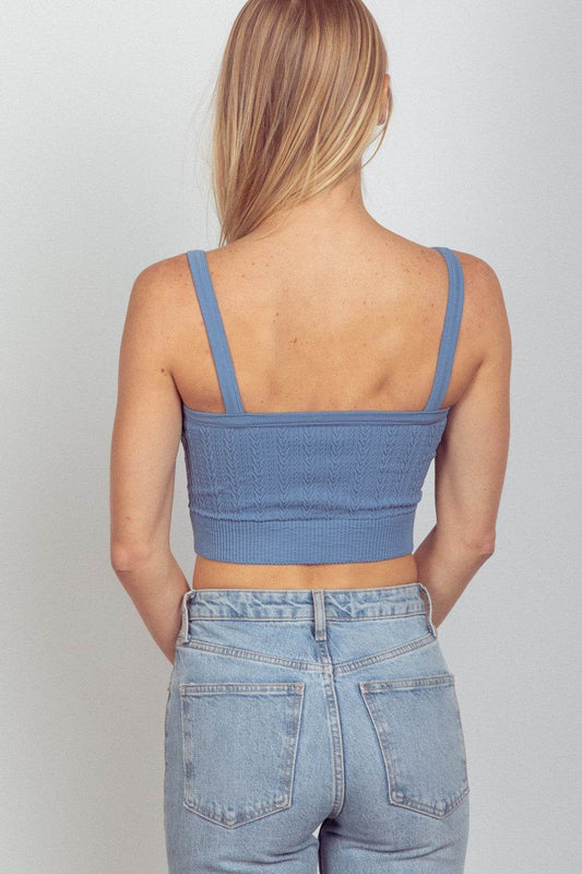 VERY J Cable Knit Seamless Cropped Cami - Shop Style & More | Fresh Looks, Everyday Deals & Free Shipping
