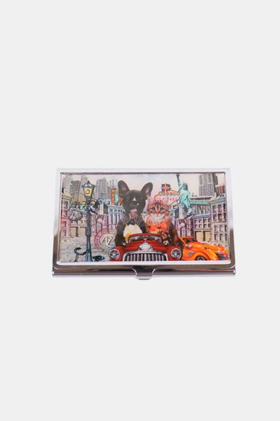 Nicole Lee USA Printed Business Card Case City Drive One Size Accessories