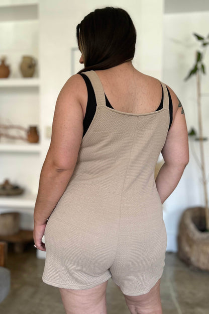 Double Take Full Size Texture Sleeveless Romper - Shop Style & More | Fresh Looks, Everyday Deals & Free Shipping
