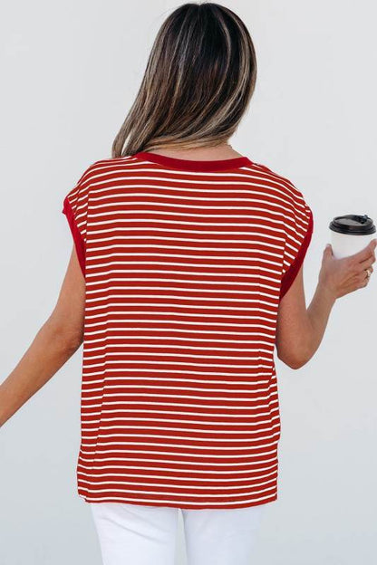 Annika Stripe Round Neck Tank Top - Shop Style & More | Fresh Looks, Everyday Deals & Free Shipping