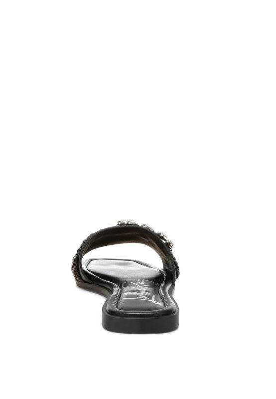 Hazbin Diamante Flat Sandals - Shop Style & More | Fresh Looks, Everyday Deals & Free Shipping