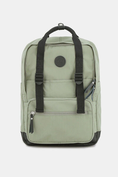 Himawari Waterproof Canvas Backpack Bag with Side Pockets Green One Size Bags