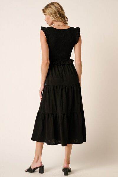 Mittoshop Smocked Ruffled Tiered Midi Dress - Shop Style & More | Fresh Looks, Everyday Deals & Free Shipping