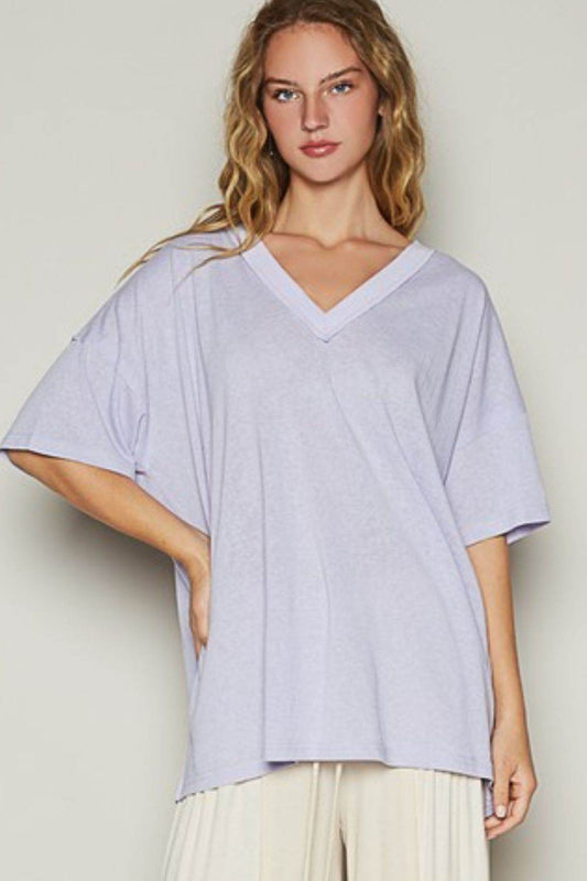 POL V-Neck Half Sleeve T-Shirt - Shop Style & More | Fresh Looks, Everyday Deals & Free Shipping