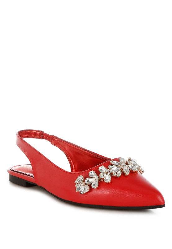 Adhara Diamante Embellished Flat Sandals - Shop Style & More | Fresh Looks, Everyday Deals & Free Shipping
