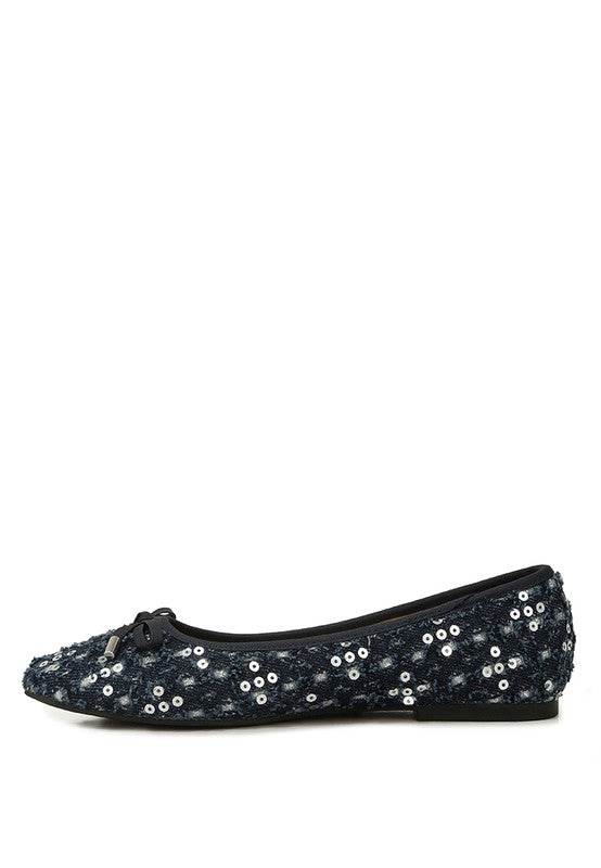 Florent Sequin Flat Bow Ballerinas - Shop Style & More | Fresh Looks, Everyday Deals & Free Shipping