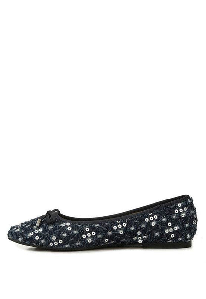 Florent Sequin Flat Bow Ballerinas - Shop Style & More | Fresh Looks, Everyday Deals & Free Shipping
