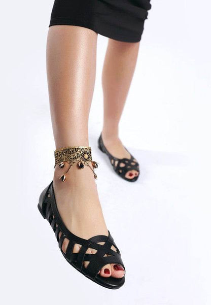 Moira Woven Peep Toe Flats - Shop Style & More | Fresh Looks, Everyday Deals & Free Shipping