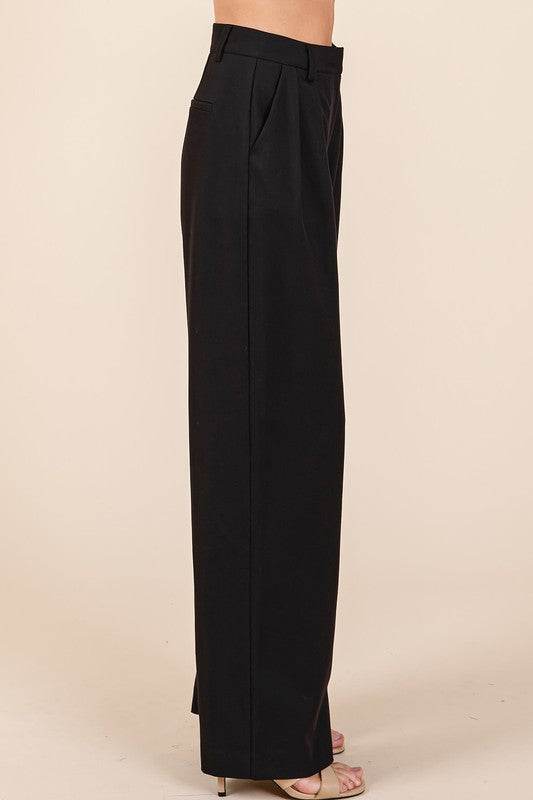 Mittoshop Pintuck Detail High Rise Pants - Shop Style & More | Fresh Looks, Everyday Deals & Free Shipping