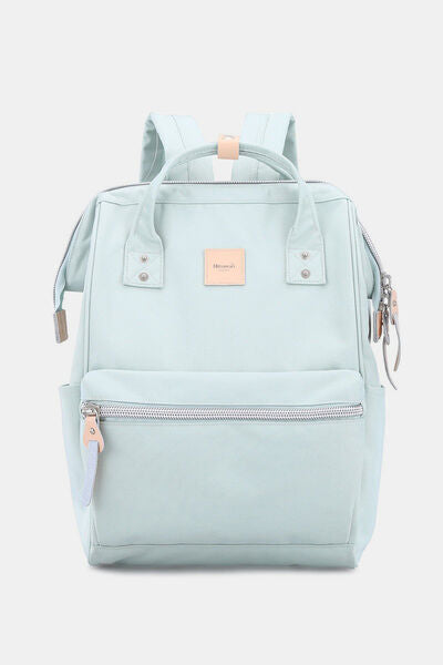 Himawari Water Resistant Canvas Backpack Bag with Side Pockets Sky Blue One Size Bags