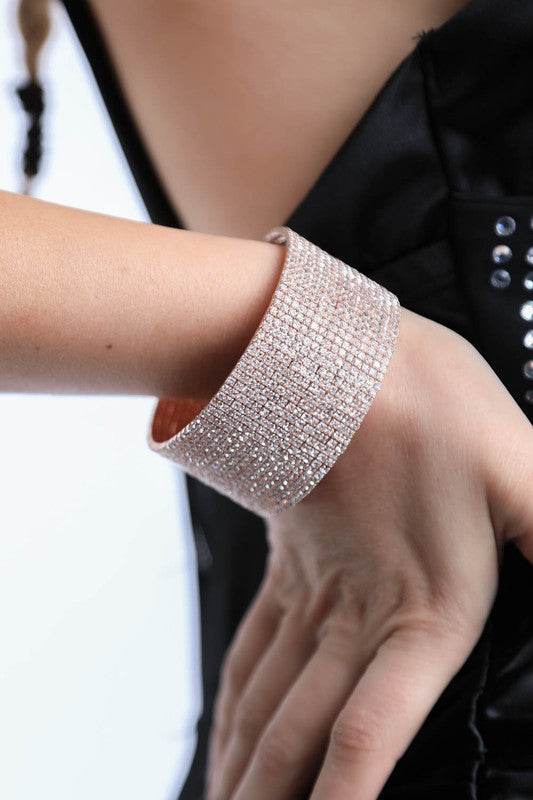 SPARKLY RHINESTONE CUFF BRACELET - Shop Style & More | Fresh Looks, Everyday Deals & Free Shipping
