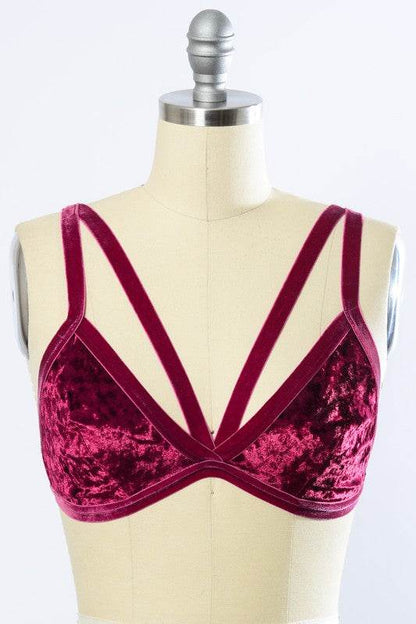 Crushed Velvet Bralette - Shop Style & More | Fresh Looks, Everyday Deals & Free Shipping
