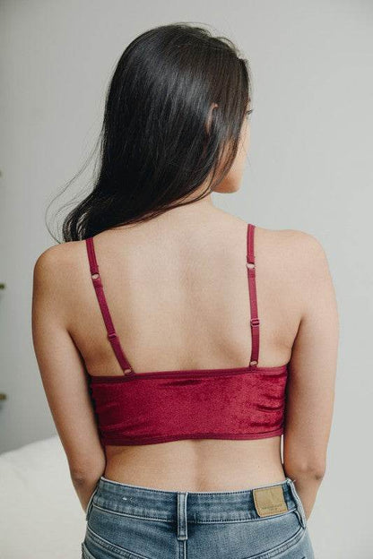 Velvet and Lace Half Cami - Shop Style & More | Fresh Looks, Everyday Deals & Free Shipping