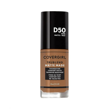 COVERGIRL TruBlend Matte Made Liquid Foundation, Deep Golden D50, 1.01 Fl Oz (Pack of 1) - Shop Style & More | Fresh Looks, Everyday Deals & Free Shipping