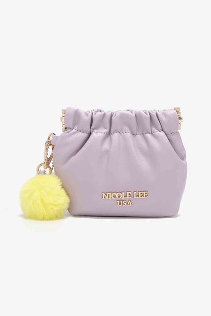 Nicole Lee USA Faux Leather Pouch Lavender One Size Bags