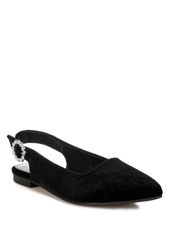 Dolan Velvet Slingback Flat Sandals - Shop Style & More | Fresh Looks, Everyday Deals & Free Shipping
