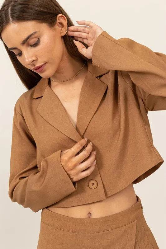 HYFVE Cropped Button-Down Blazer - Shop Style & More | Fresh Looks, Everyday Deals & Free Shipping