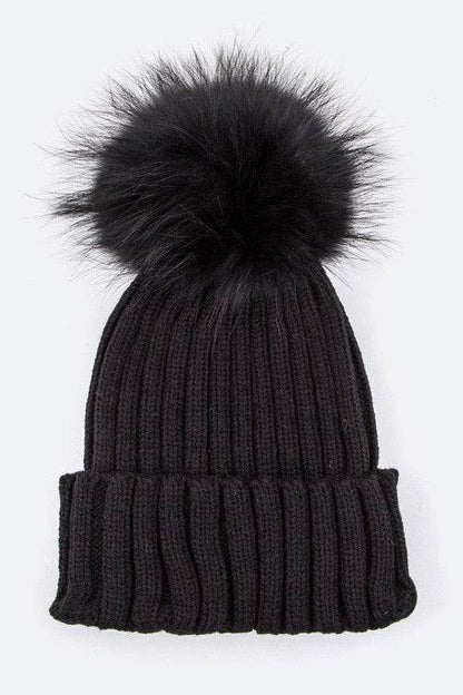 Raccoon Fur PomPom Beanie - Shop Style & More | Fresh Looks, Everyday Deals & Free Shipping