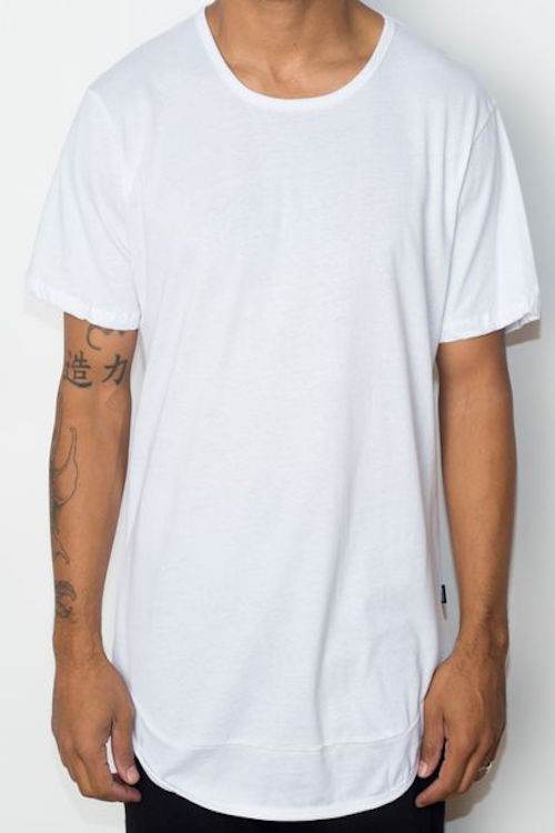 WEIV WHITE SEAM ELONGATE TEE - Shop Style & More | Fresh Looks, Everyday Deals & Free Shipping
