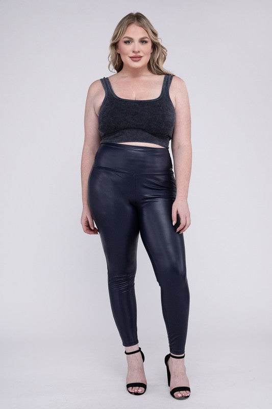 Plus High Rise Faux Leather Leggings - Shop Style & More | Fresh Looks, Everyday Deals & Free Shipping