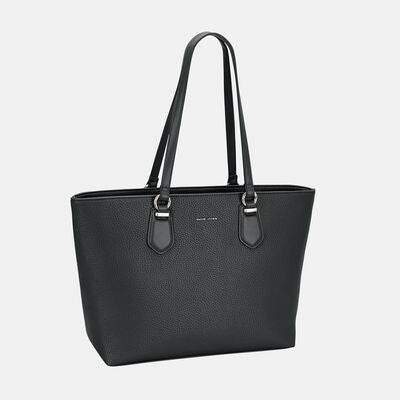 David Jones PU Leather Tote Bag Black One Size Bags