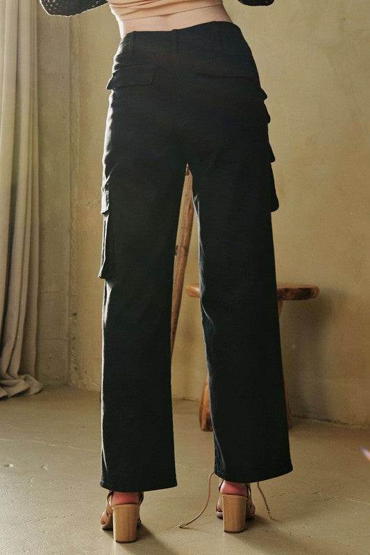 Davi & Dani Flap Pocket Mid Rise Cargo Pants - Shop Style & More | Fresh Looks, Everyday Deals & Free Shipping